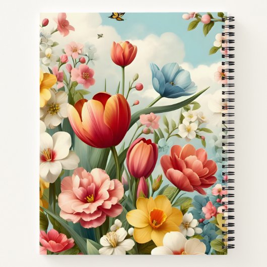 Blooming Spring Flowers Notebook Notizblock (Rückseite)