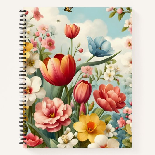 Blooming Spring Flowers Notebook Notizblock (Vorderseite)