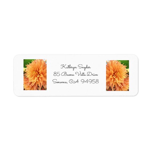 Blooming Summer Dahlia Return Address (Vorne)