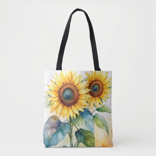 Blooming Sunshine Leinwand Tote Bag Tasche (Vorderseite)