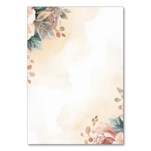 Blooming Tischnummer (Rückseite)