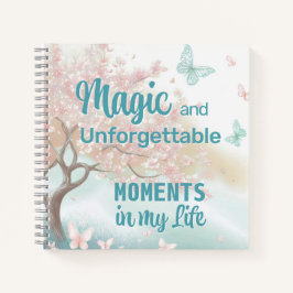 Blooming Tree Magic Moments Personalized Name Notizblock