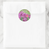Blooming Tulips Blume Individuelle Name Buchmarken Runder Aufkleber (Tasche)