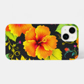 Blooming Vibes: Stilvolle Blume Print Mobile Cover iPhone Hülle (Rückseite (Horizontal))