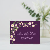 Blooming Vine Save the Date Postkarten (Stehend Vorderseite)