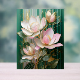 Blooming Wallpaper Japanisch Magnolia Art Acrylschild