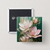 Blooming Wallpaper Japanisch Magnolia Art Button (Vorne & Hinten)