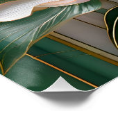 Blooming Wallpaper Japanisch Magnolia Art Poster (Ecke)