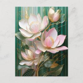Blooming Wallpaper Japanisch Magnolia Art Postkarte