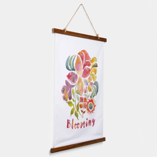 Blooming Wandteppich Mit Holzrahmen (Gewinkelt)