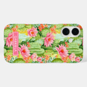 Blooming Watercolor Cacti Personalized Case-Mate iPhone Hülle (Rückseite (Horizontal))