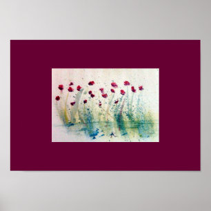Blooming Watercolor Spatter Poster