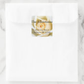 Blooming White Rose Wedding Rücksendeadresse Label Quadratischer Aufkleber (Tasche)