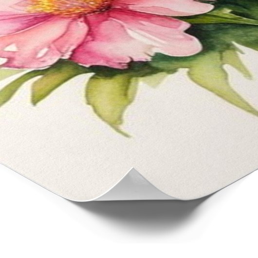 Blooming Wildblume Bouquet Poster (Ecke)