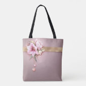 Blooming with Joy: Personalisierte Blumenbridal-Sh Tasche (Rückseite)