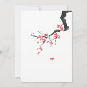 Blooming With Love Pink Cherry Blossom Baby Shower Einladung (Rückseite)