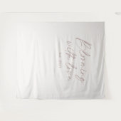 Blooming With Love Wedding Photo Backdrop Wandteppich (Vorderseite (Horizontal))