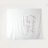 Blooming With Love Wedding Photo Backdrop Wandteppich (Vorderseite (Horizontal))