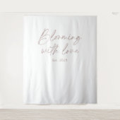 Blooming With Love Wedding Photo Backdrop Wandteppich (Vorderseite)