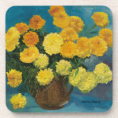 Blooming Yellow Marigolds Getränkeuntersetzer (Vorderseite)