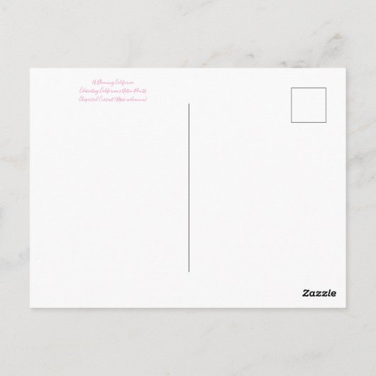 Bloomings aus Kalifornien: Chaparral Currant Postc Postkarte (Rückseite)