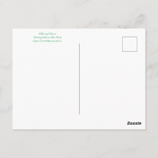 Bloomings aus Kalifornien: Evergreen Currant Postc Postkarte (Rückseite)