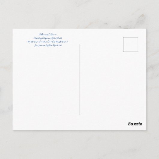 Bloomings aus Kalifornien: Ray Hartman Ceanothus Postkarte (Rückseite)