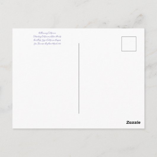 Bloomings aus Kalifornien: Sage Poppies Postkarte (Rückseite)