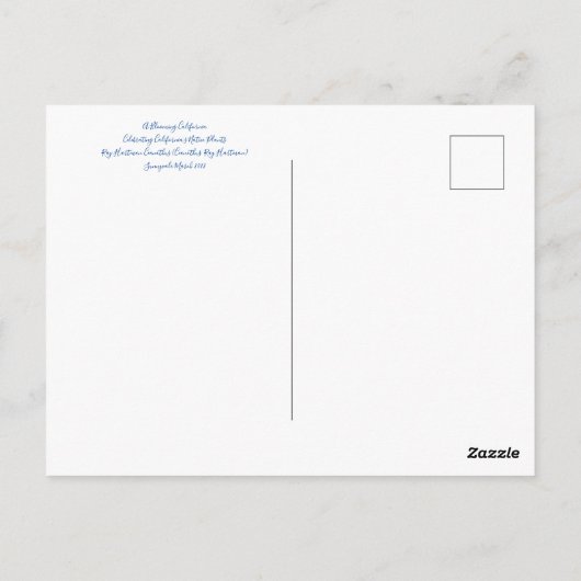 Bloomings aus Sunnyvale: Ray Hartman Ceanothus Postkarte (Rückseite)