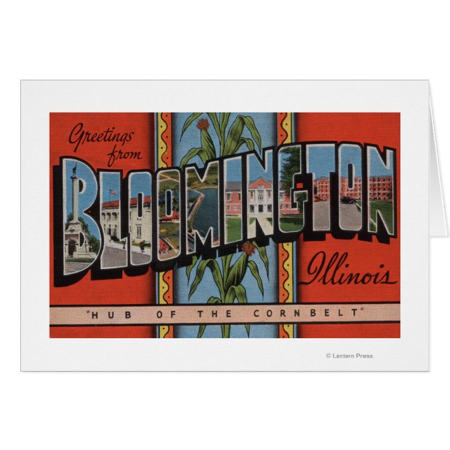 Bloomington, Illinois - Große Buchstabenszenen (Vorderseite (Horizontal))