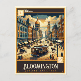 Bloomington, Illinois | VINTAG Postkarte