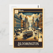 Bloomington, Illinois | VINTAG Postkarte (Vorne/Hinten)