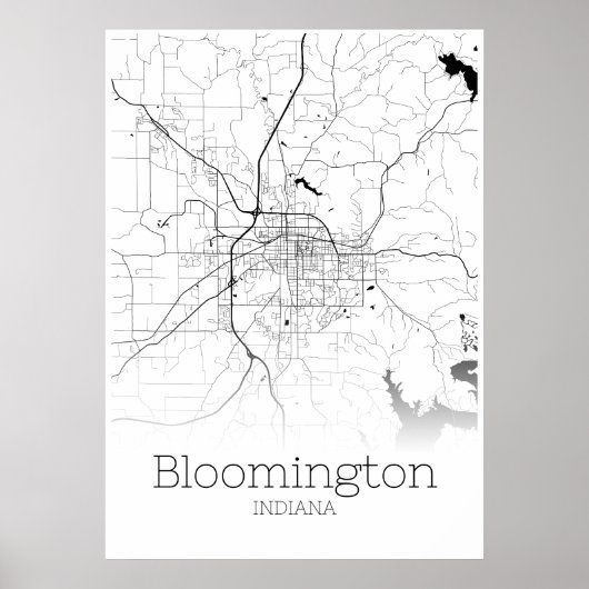 Bloomington Map - Indiana - City Map Poster (Vorne)