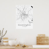 Bloomington Map - Indiana - City Map Poster (Küche)