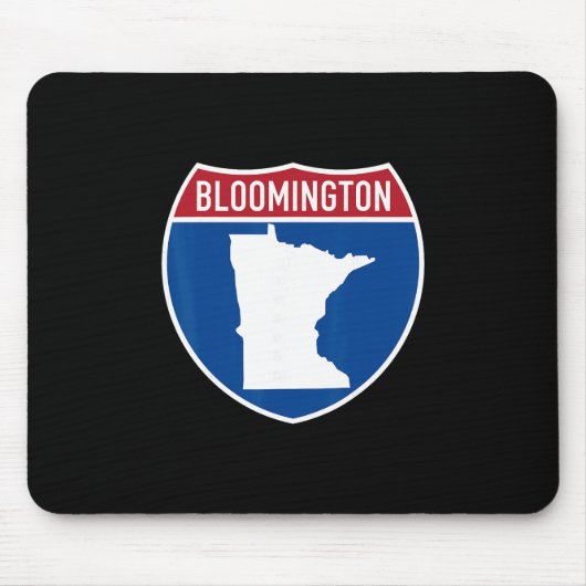 Bloomington Minnesota Karte Autobahn Interstate Sc Mousepad (Vorne)