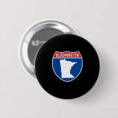 Bloomington Minnesota Karte Highway Interstate Sch Button (Vorne & Hinten)