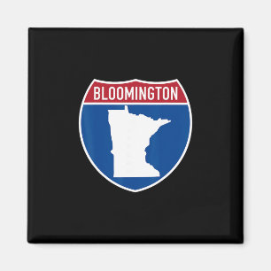 Bloomington Minnesota Karte Highway Interstate Sch Magnet