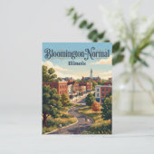 Bloomington-Normal, Illinois Postkarte (Stehend Vorderseite)