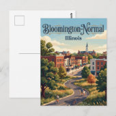 Bloomington-Normal, Illinois Postkarte (Vorne/Hinten)