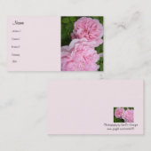 Bloomin's Pink Roses Visitenkarte (Vorne/Hinten)