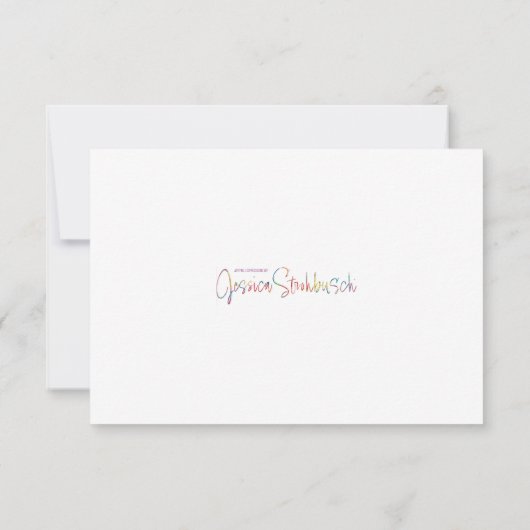 Bloomity Dankeschön / Note Card Dankeskarte (Rückseite)