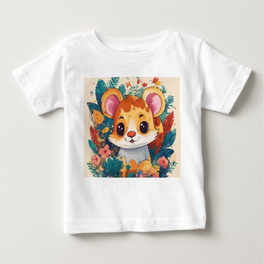 Blooms and Barks: Blumenchic für Paws und Play Baby T-shirt (Vorderseite)
