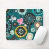 BLOOMS blaugrün Mousepad (Mit Mouse)