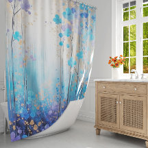Blooms & Bliss: Aquareller Dream Duwer Vorhang