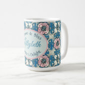 Blooms & Bliss - Gardner's Delight - Custom Text Kaffeetasse (VorderseiteRechts)