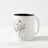 Blooms Book Botanische Linienkunst Kaffeetasse (VorderseiteRechts)