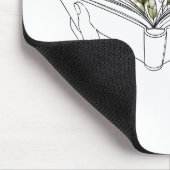 Blooms Book Botanische Linienkunst-Mauspad Mousepad (Ecke)
