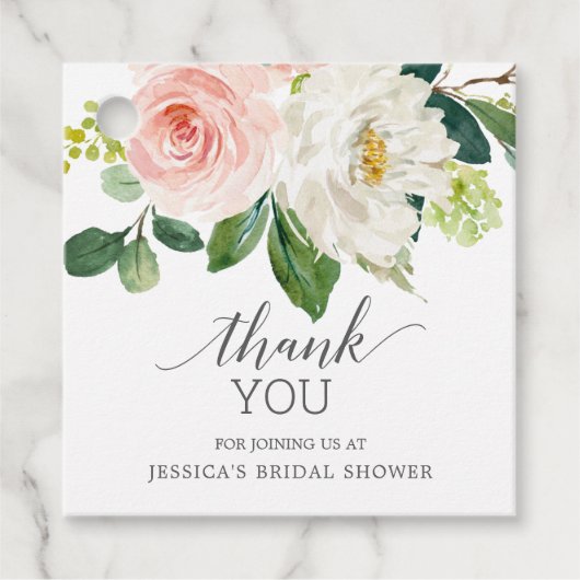 Blooms Brautparty Vielen Dank für Ihre Unterstützu Geschenkanhänger (Vorderseite)