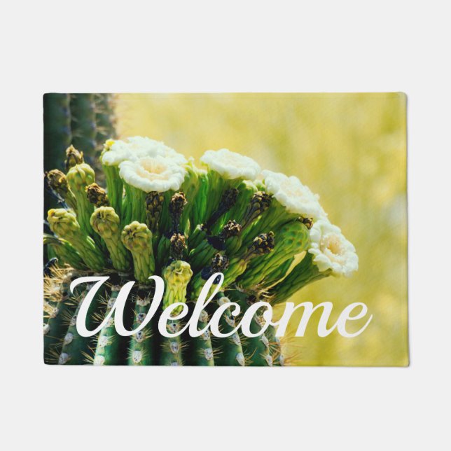 Blooms eines Saguaro Fußmatte (Vorderseite)