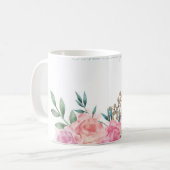 "Blooms in a Cup: Tasse der BlumenEleganz" (Vorderseite Links)